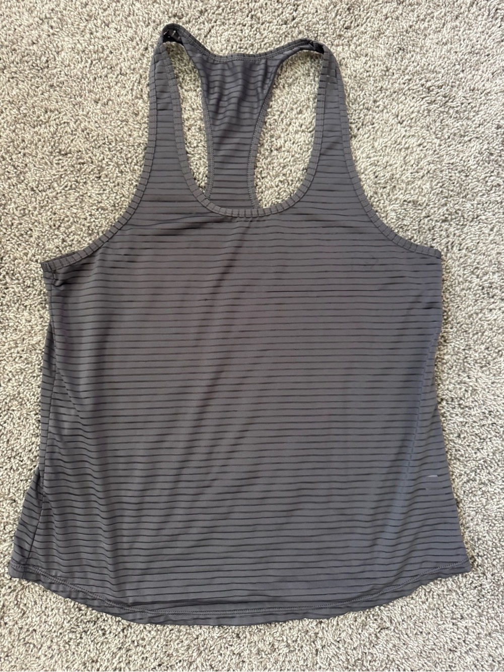 ZYIA Charcoal Gray Striped Racerback Tank